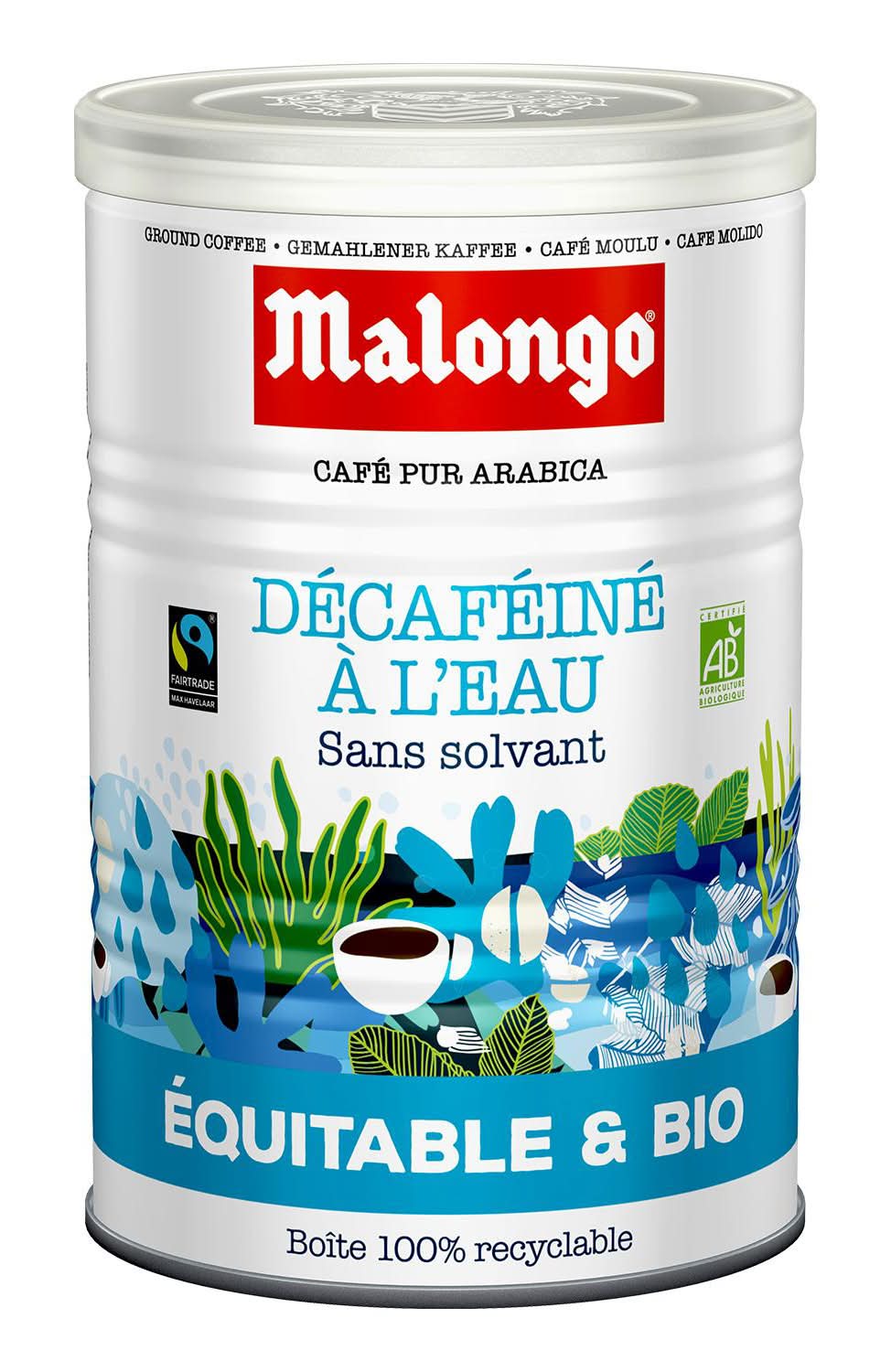 Malongo - Déca aqua café moulu bio (250g)