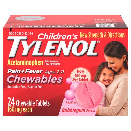 Tylenol Children's Acetaminophen Pain Relief & Fever Reducer (24 ct)