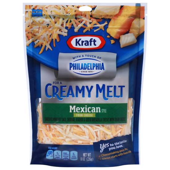 Kraft Creamy Melt Mexican Style Shredded Four Cheese