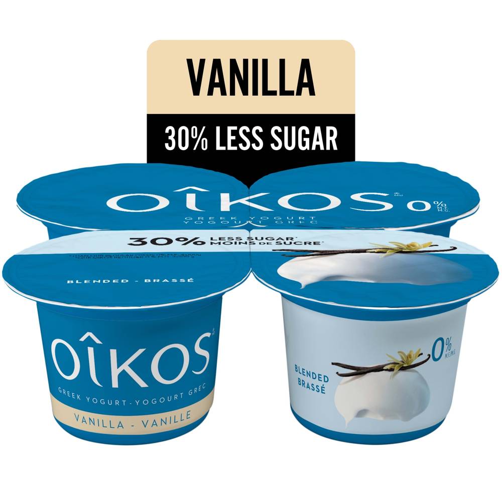 Oikos Greek Yogurt 30 Less Sugar Vanilla 0 Delivery Near Me Order