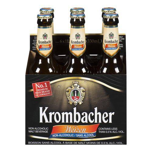 Krombacher weizen-sans alcool (1 unit) - weizen non-alcoholic beer (6 x 330 ml)