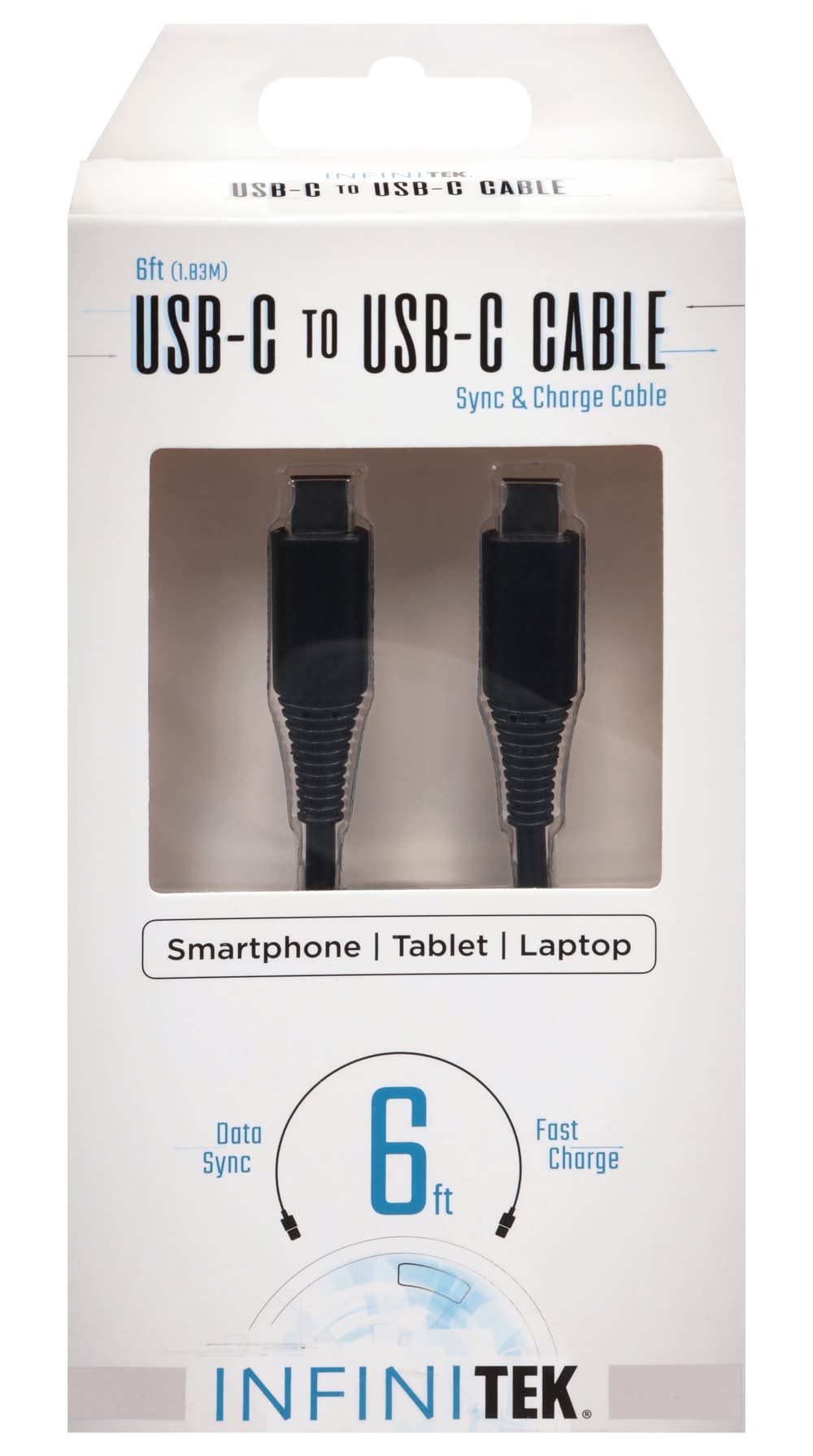 Infinitek Type C Sync & Charge Cable, 6 ft