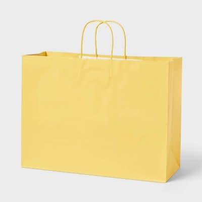 Spritz Solid Gift Bag, Medium, Yellow