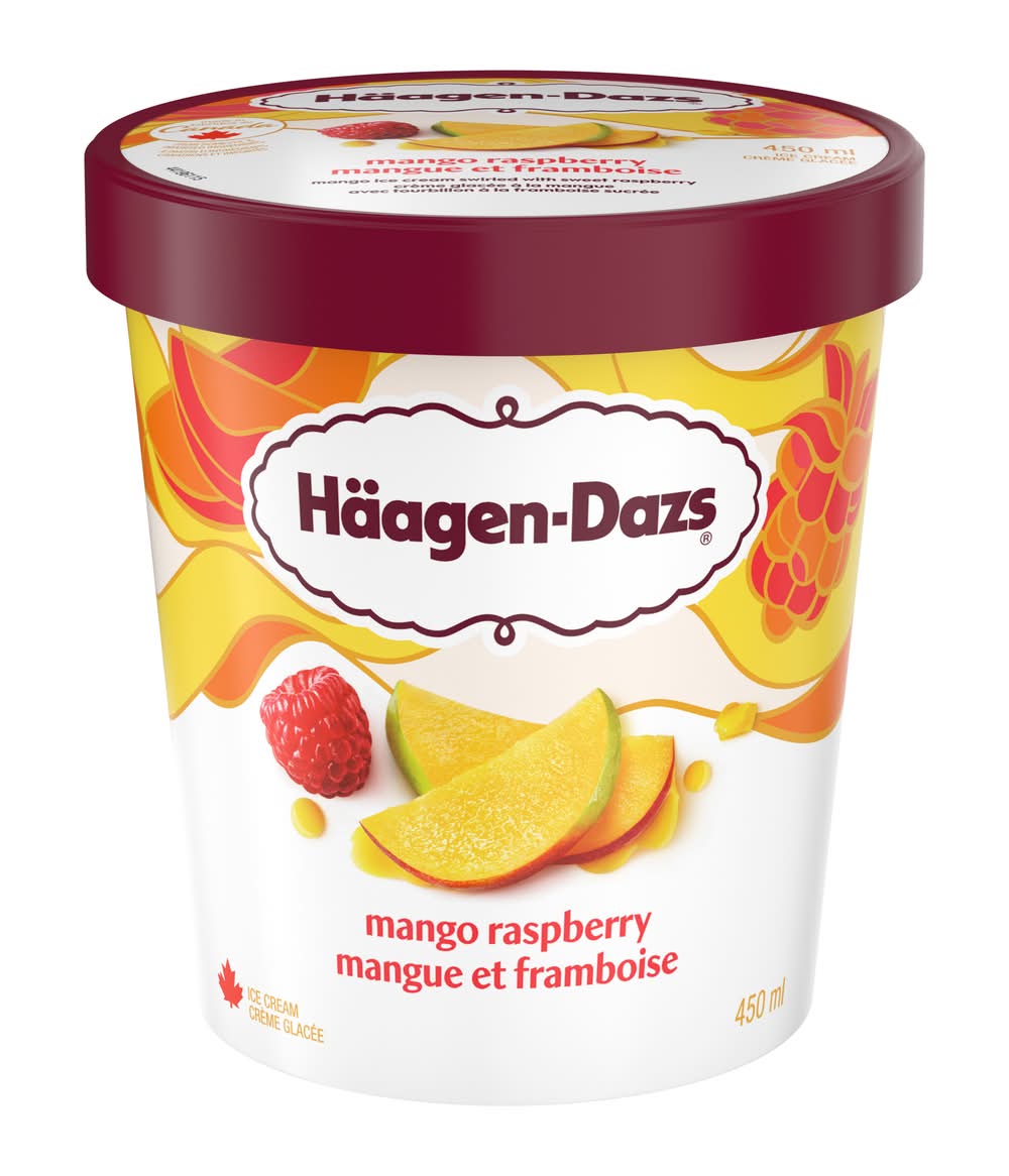 Häagen-Dazs Ice Cream, Mango Raspberry (450 ml)