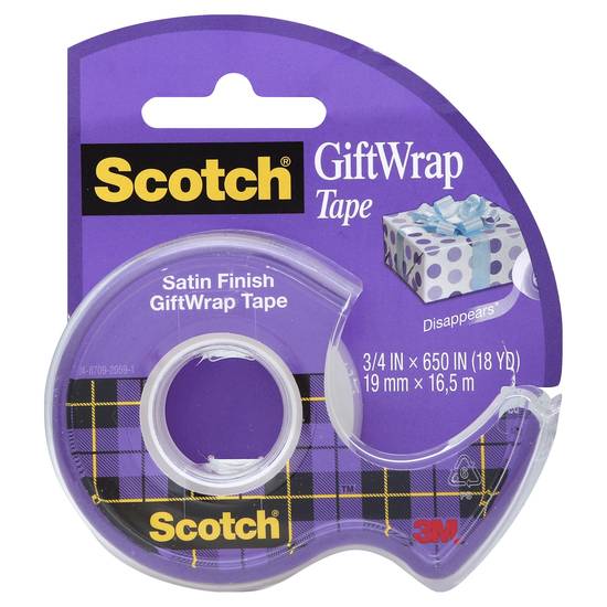 Scotch Satin Finish Giftwrap Tape