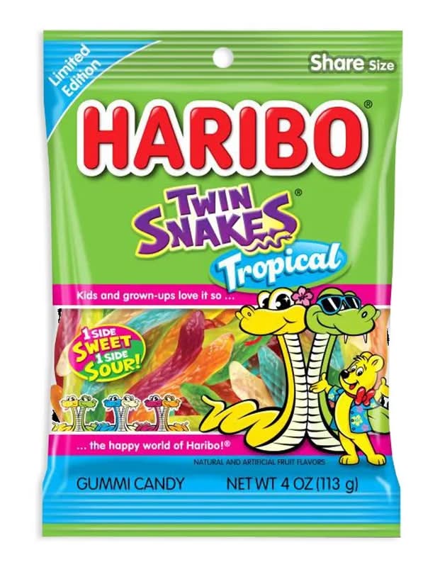Haribo Twin Snakes Tropical Share Size