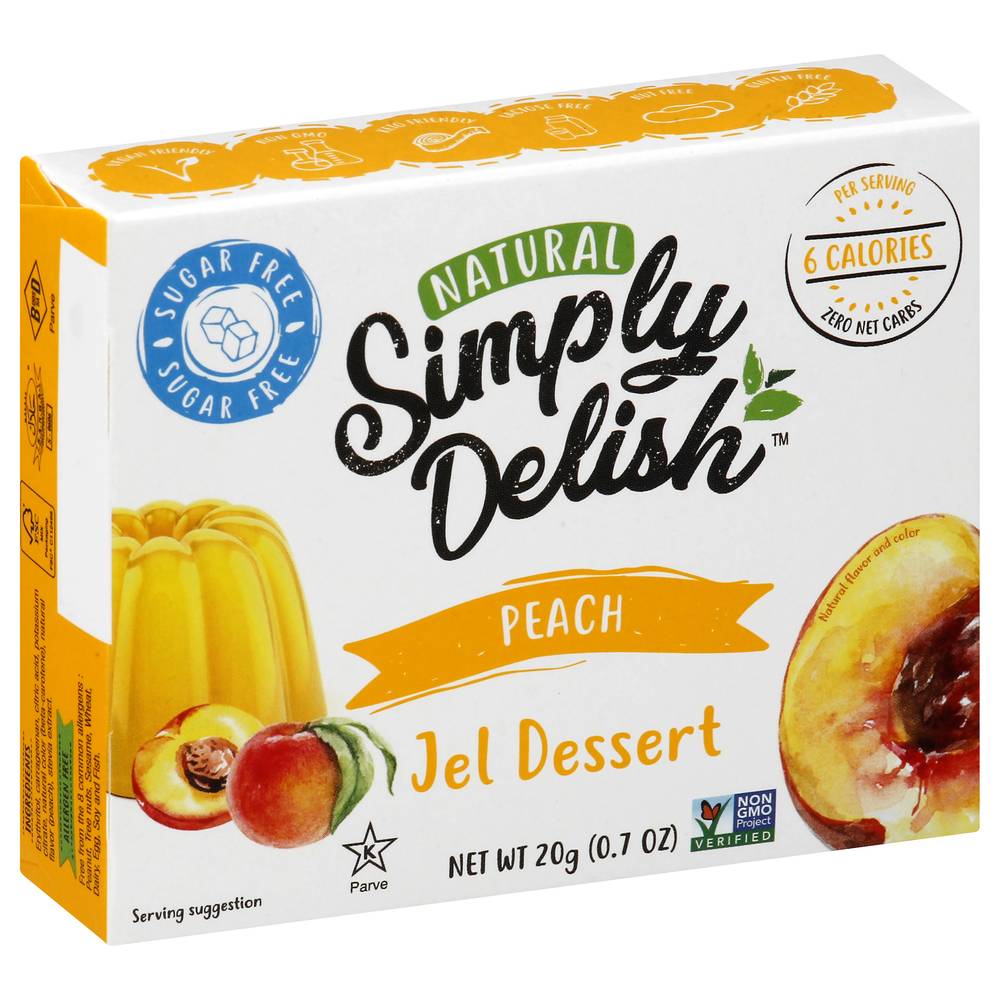 Simply Delish Sugar Free Peach Jel Dessert (0.7 oz)