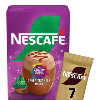 Nescafé Hazelnut, Quality Street Green Triangle Mocha (7 pack)