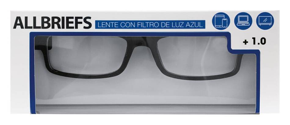 Allbriefs Lente Con Filtro De Luz Azul +1.0