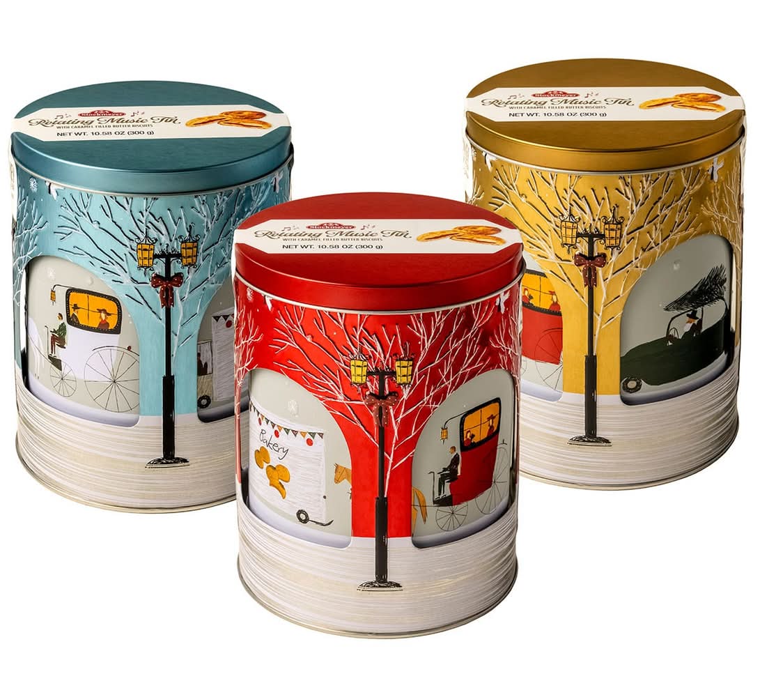 Stockmeyer Butter Cookie Music Tin, 10.58 oz, Assorted Colors