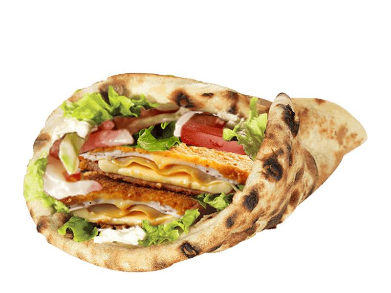 Sandwich cheese naan cordon bleu