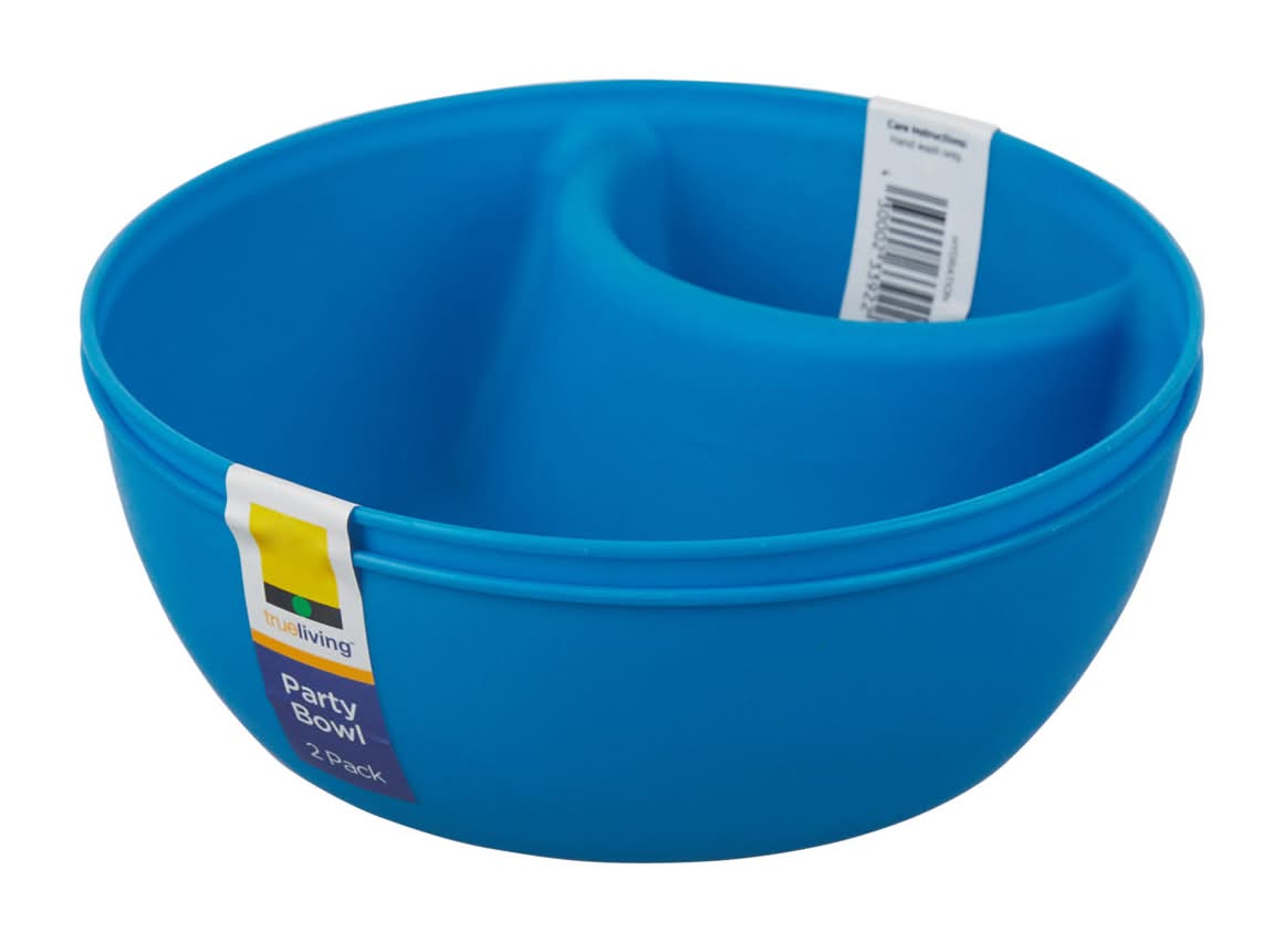 True Living Party Bowl 2 Ct 4 Assorted Colors
