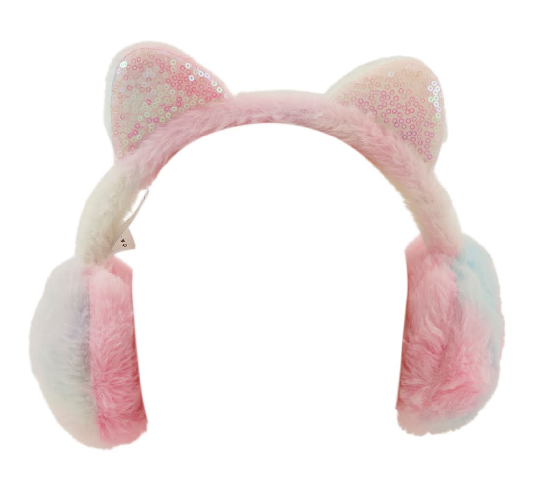 Girls' Novelty Earmuffs (OS, Pink)