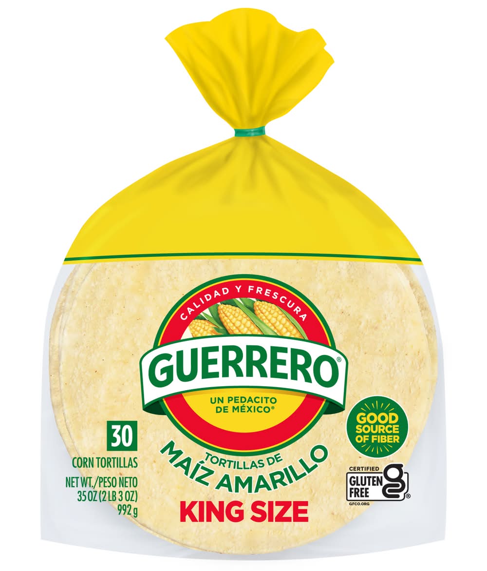 Guerrero Yellow Corn Tortillas, King Size (35 oz)