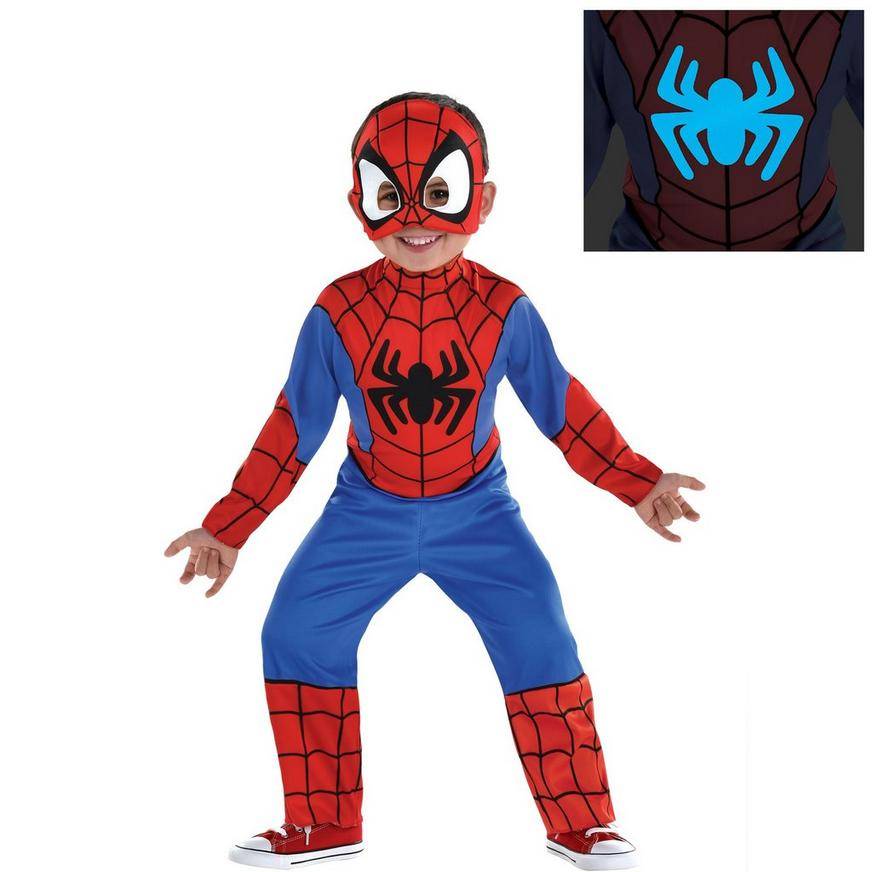 Party City Kids' Peter Parker Spider-Man Costume (size 3-4t/multicolor)