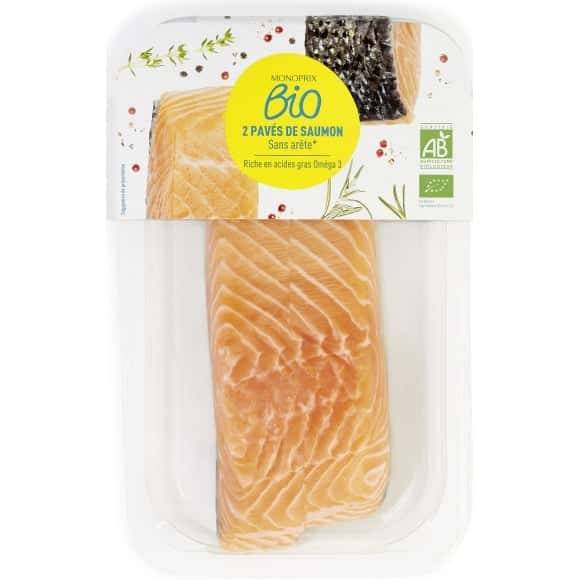 Monoprix Bio Paves De Saumon Bio La Barquette De 2, 240 G