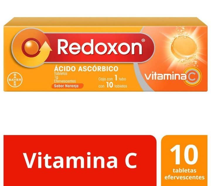 Redoxon · Vitamina c tabletas efervescentes 1 g, naranja (10 un)
