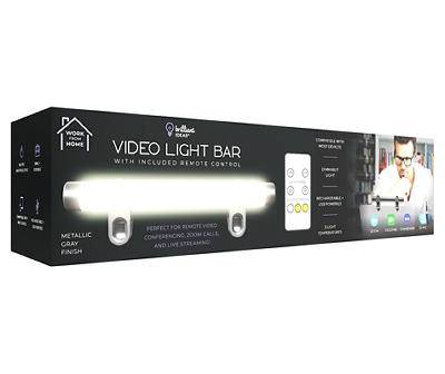 Brilliant Ideas Metallic Video Chat Led Clip-On Light Bar, Gray