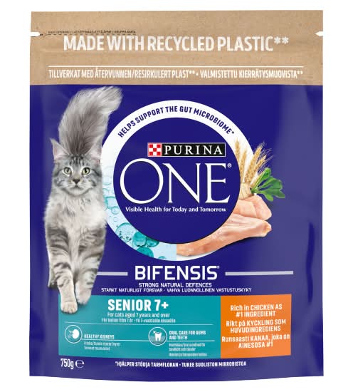 Purina One Chicken, Senior 7+, Bifensis Dry Cat Food (750g)