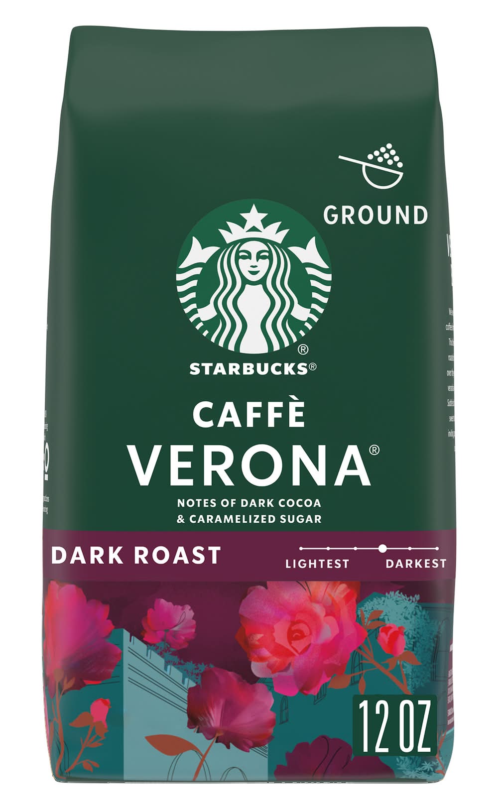 Starbucks 100% Arabica Caffe Verona Dark Roast Ground Coffee (12 oz)