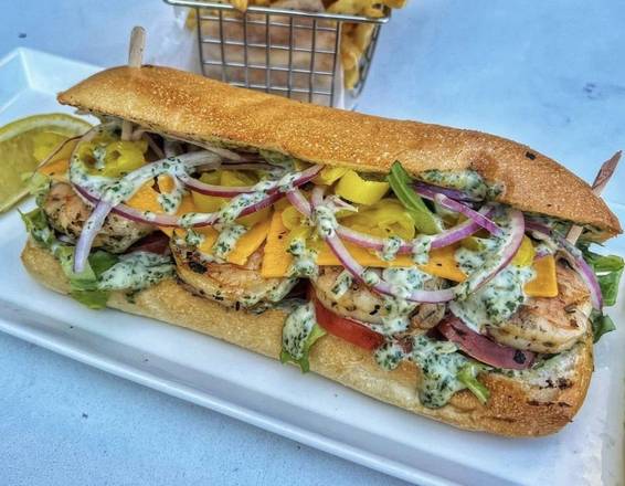 Garlic Cilantro Jumbo Shrimp Sandwich