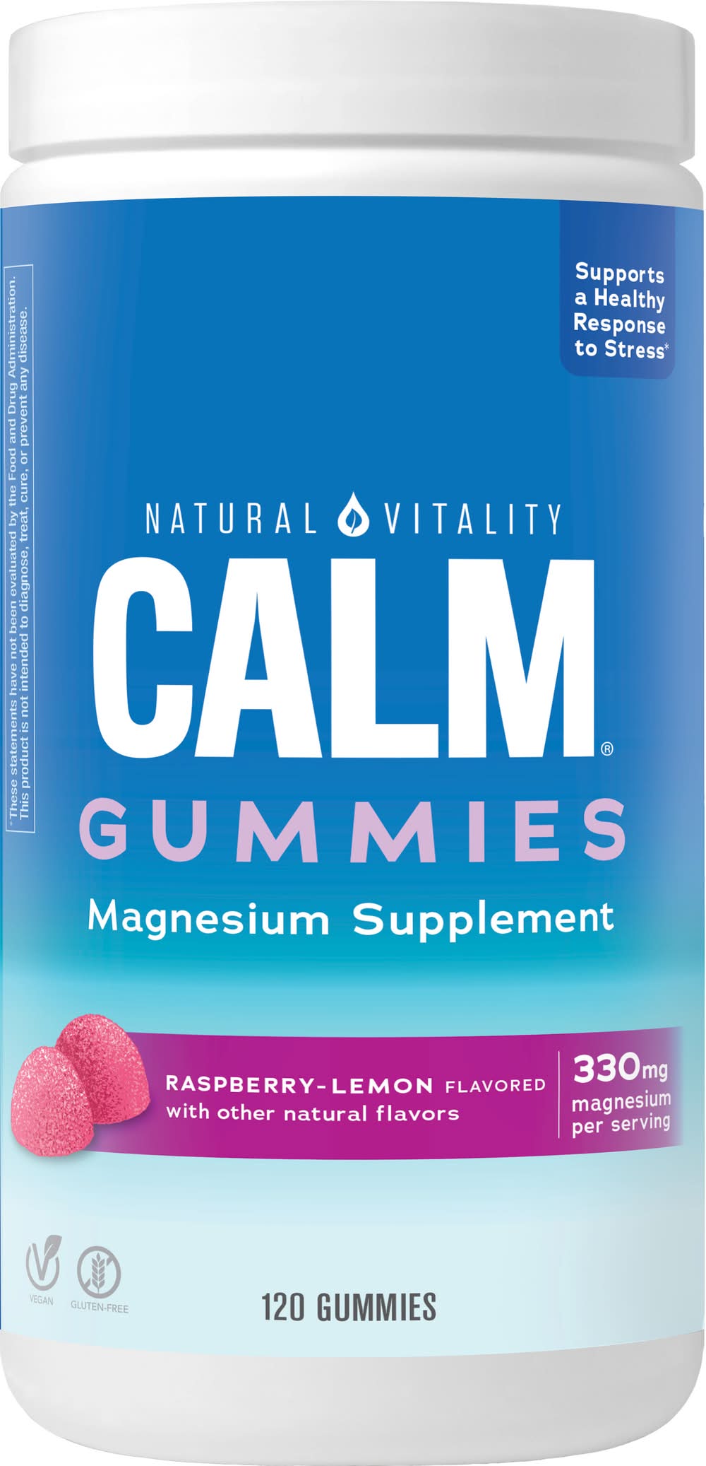 CALM Magnesium Supplement Gummies, Raspberry-Lemon (300 g, 120 ct)