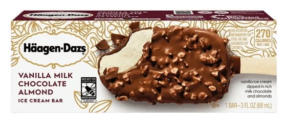 Haagen-Dazs Vanilla Milk Chocolate Almond Bar