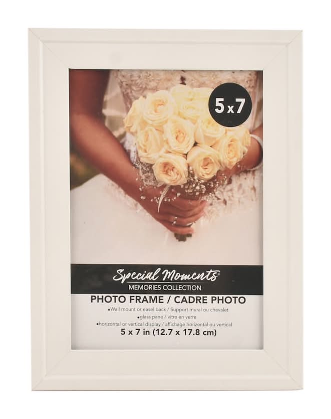 Special Moments Memories Collection Polyfoam Photo Frame, 5X7 in, White