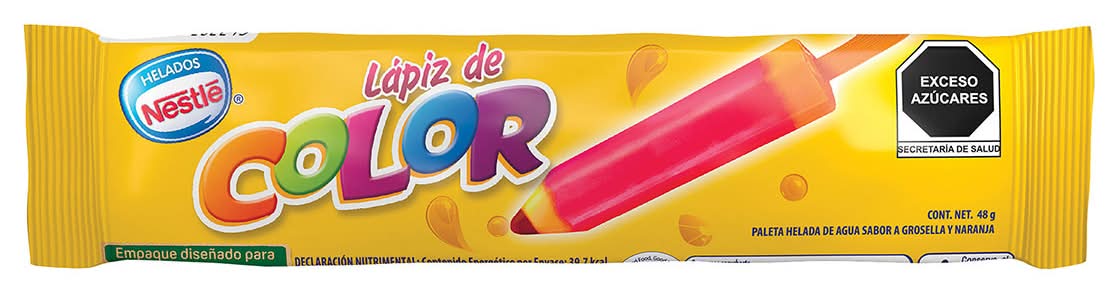 Helados Nestlé · Lápiz de color paleta helada de agua, grosella-naranja (48 g)