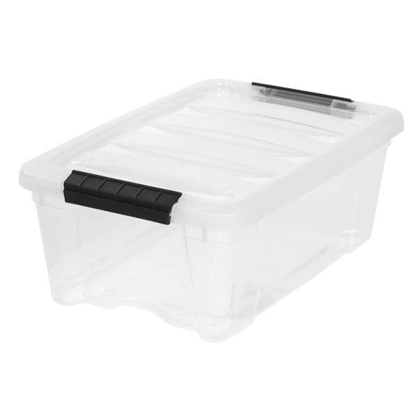 Iris Latch Plastic Storage Container With Built-In Handles & Snap Lid