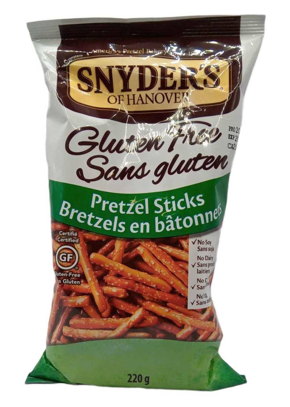 Snyder's Gluten Free Pretzel Sticks (220 g)