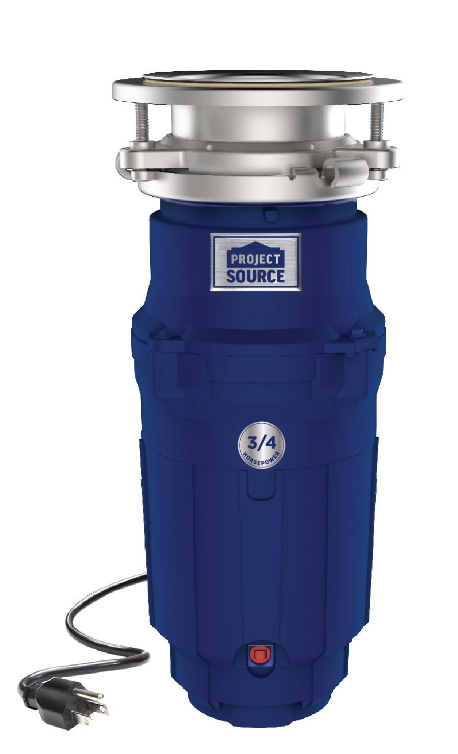 Project Source Continuous Feed 3/4-HP Septic Safe Corded Garbage Disposal with Noise Insulation | 10-US-PSD-90-SL