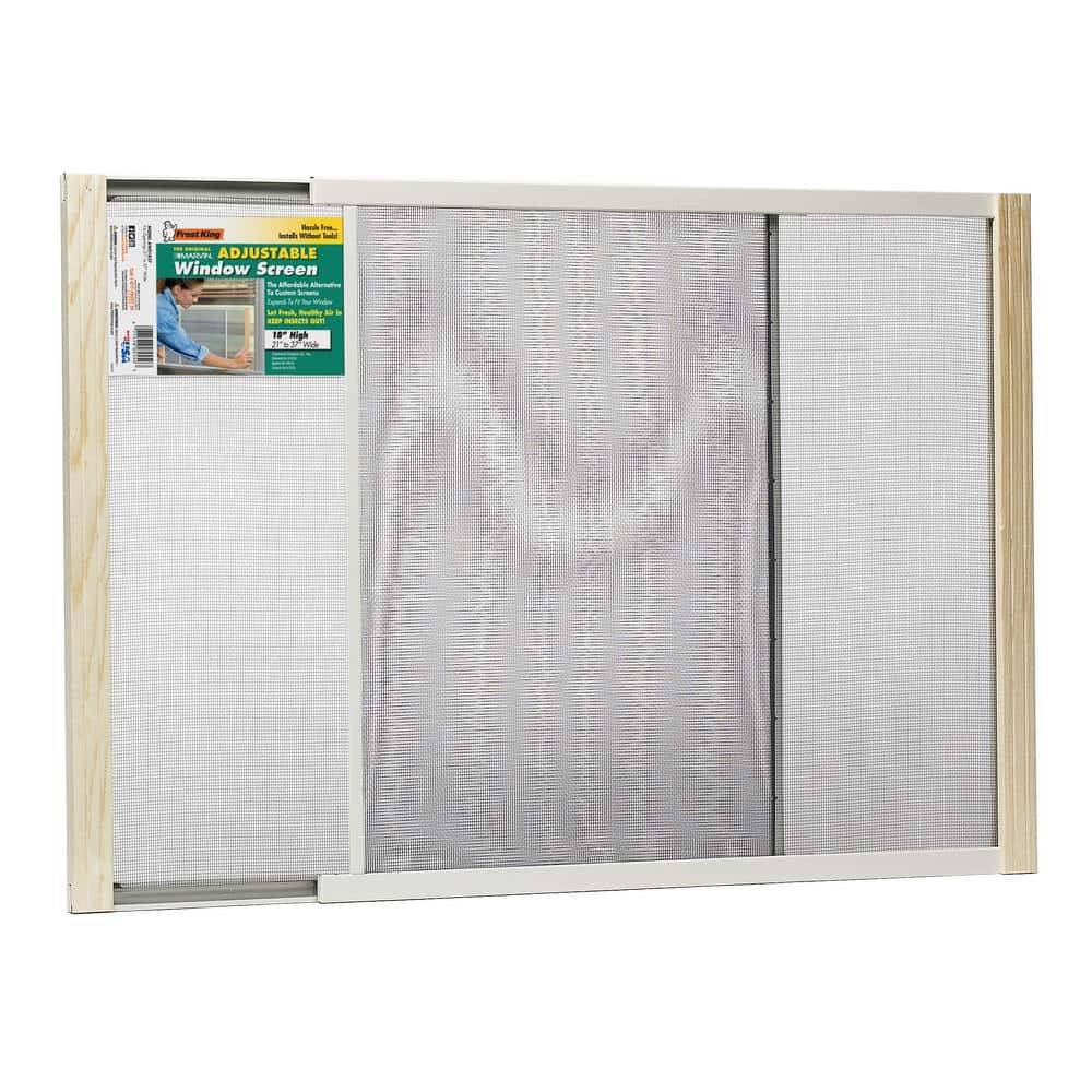 W B Marvin 21 - 37 In. W X 18 In. H Clear Wood Frame Adjustable Window Screen