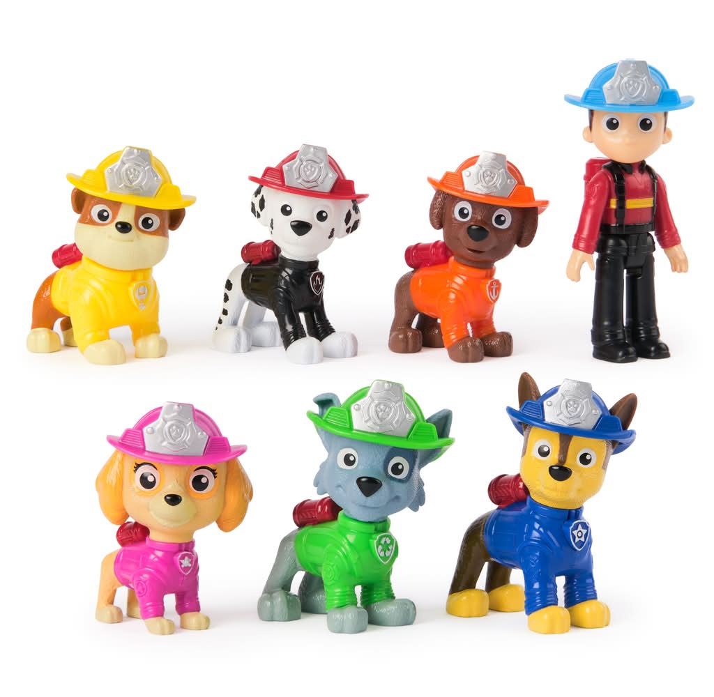 PAW Patrol Fire Rescue Team Collectible Figures pack, Assorted (7 ct)