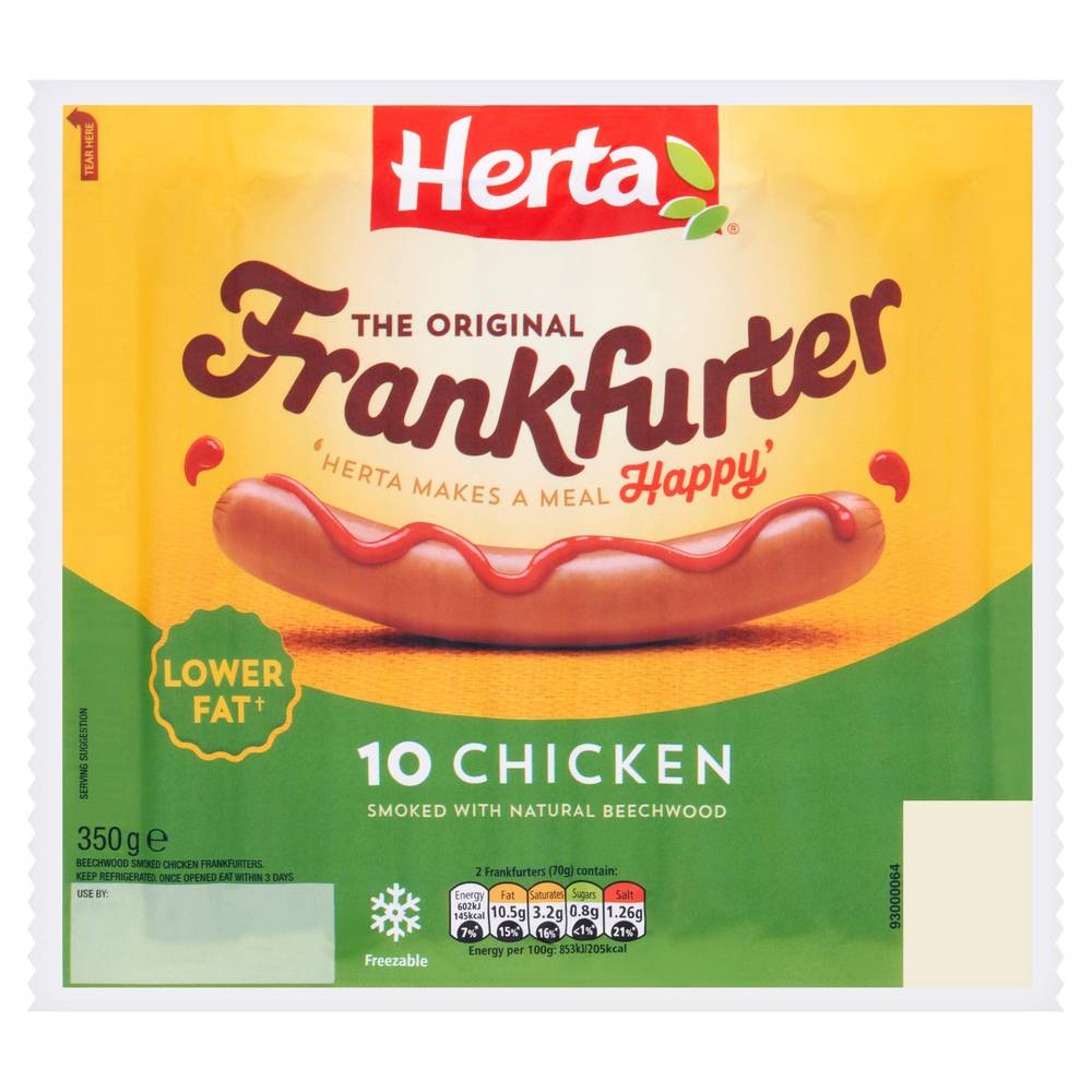 Herta 10 Pack Chicken Frankfurters