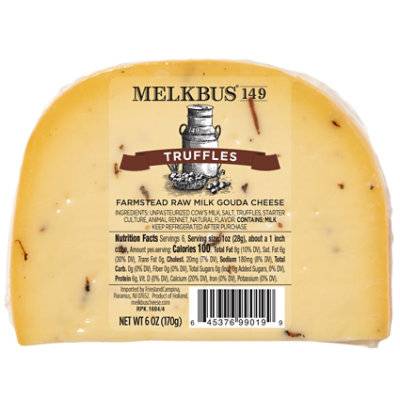 Melkbus 149 Raw Milk Farmsted Gouda Cheese With Truffles (6oz count)