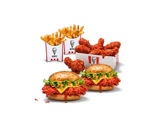 Zinger Dunked Bundle: Hot Wings Dunked
