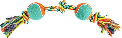 Play on Rope 1 Knot With 2 Tennis Balls Dog Toy (s)