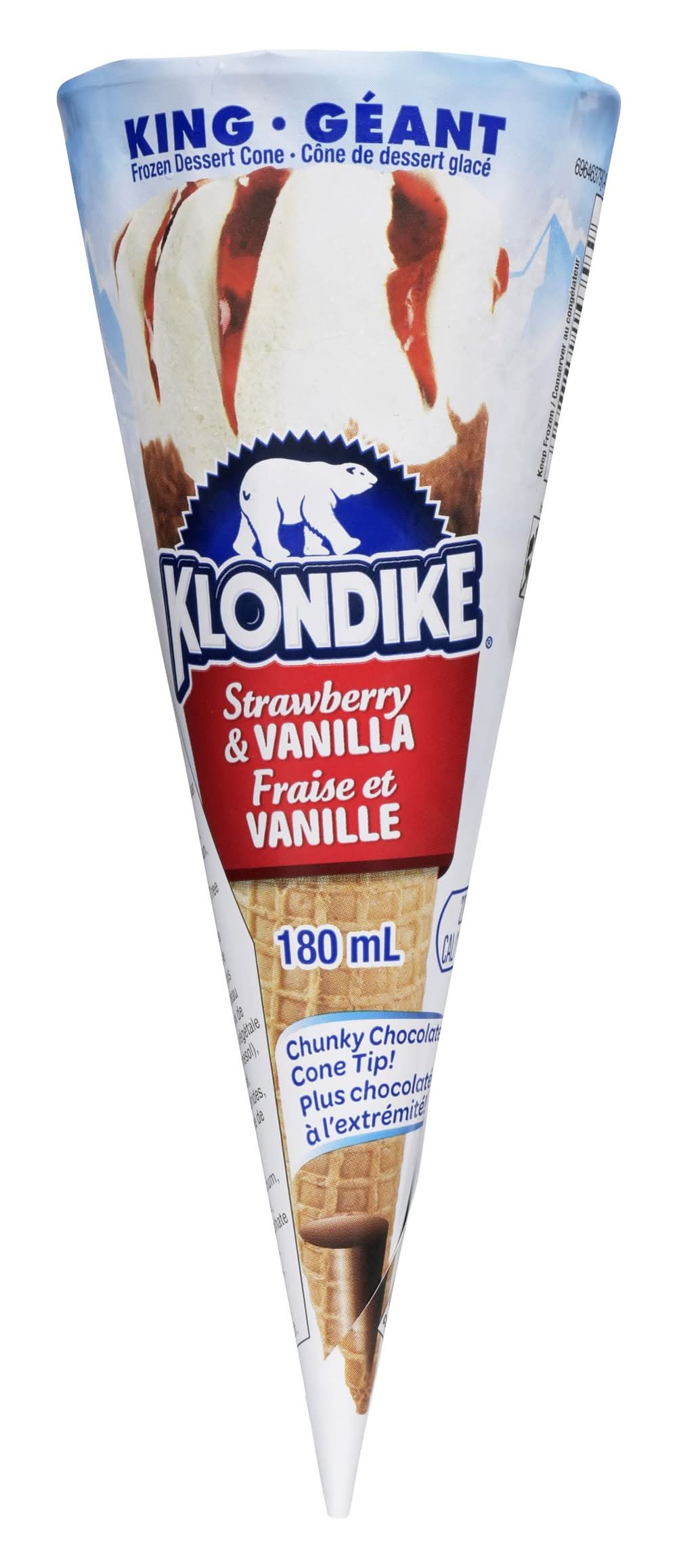 Klondike Ice Cream Cone, Vanilla-Strawberry (180 ml)
