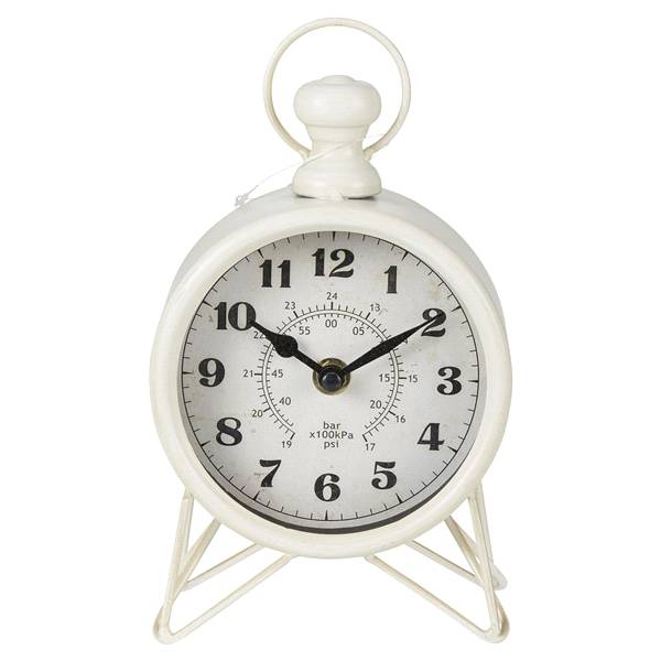 Westclox Home Décor Antique White Table Clock