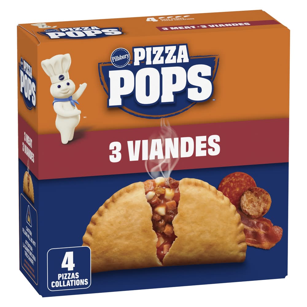 Pillsbury Pizza Pops Three Meat Snacks (380 g)