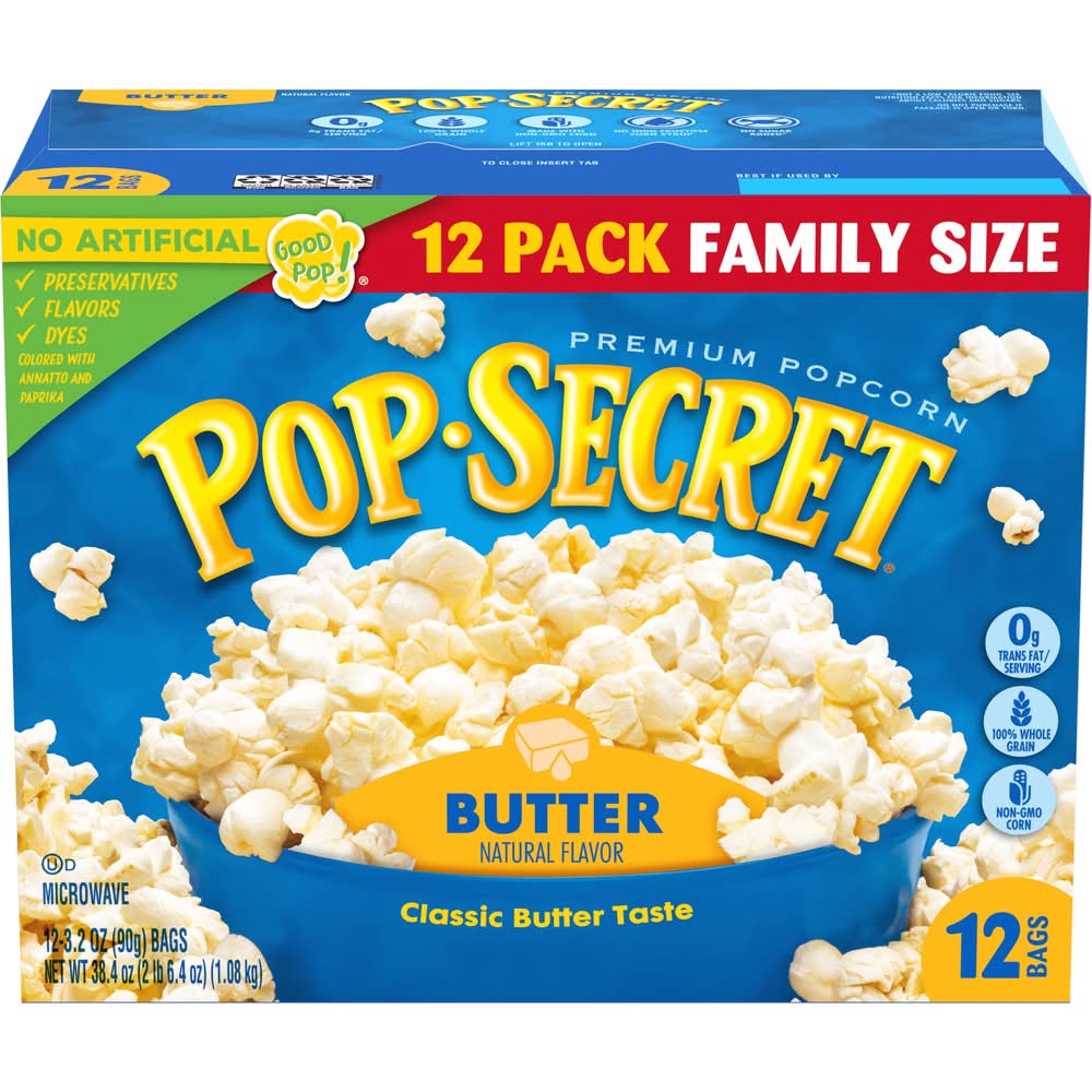 Pop Secret Classic Popcorn, Butter (38.4 oz, 12 ct)