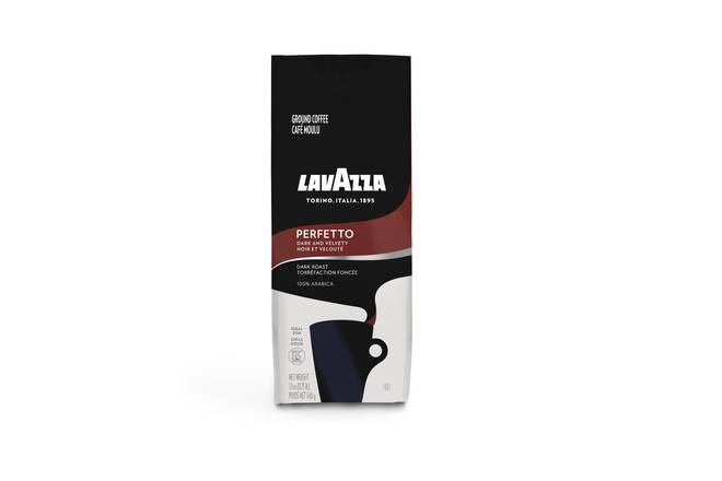 Lavazza Perfetto Dark Roast Gound Coffee, 12 OZ
