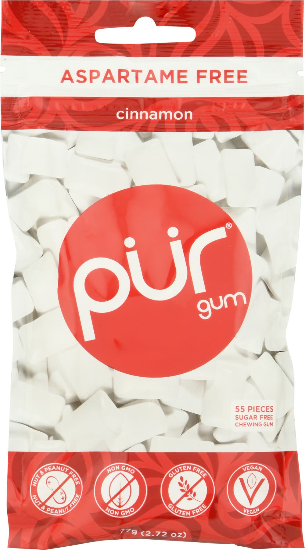 PUR Cinnamon Sugar Free Gum Aspartame Free (2.8 oz, 55 ct)