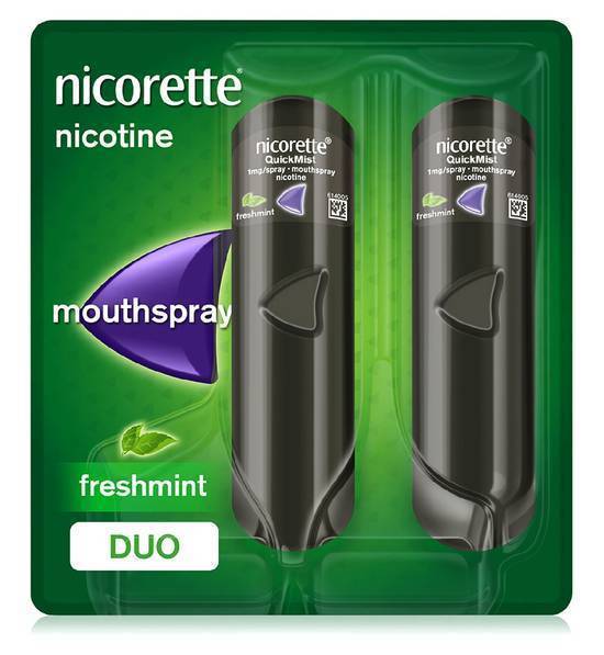 Nicorette QuickMist 1mg/spray Mouthspray - Freshmint flavour- Duo Pack