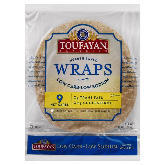 Toufayan Hearth Baked Low Carb & Sodium Wraps