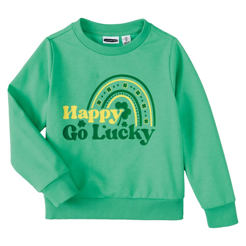 Lily & Dan/ L&D Toddler St Patricks Day Pullover - Lucky S