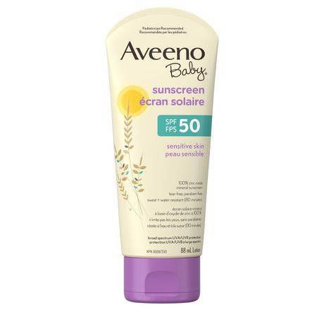 Aveeno baby lotion écran solaire minérale fps50 (88ml) - mineral sunscreen lotion spf50 (88 ml)