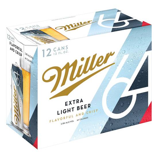 Miller 64 Calories Extra Light Beer (12 ct, 12 fl oz)