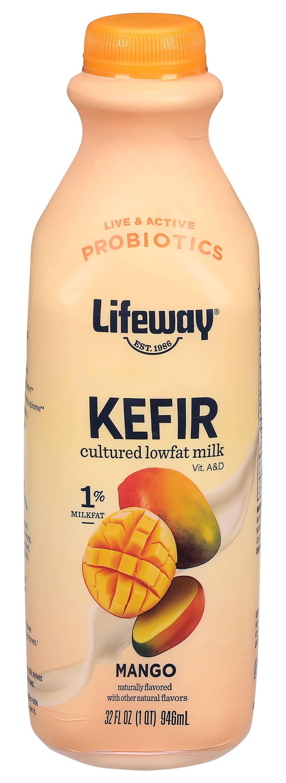 Lifeway Kefir Mango Cultured Lowfat Milk (32 fl oz)